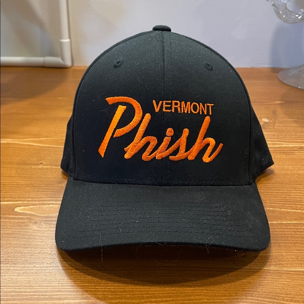 Black Cap with Orange Vermont Phish Logo